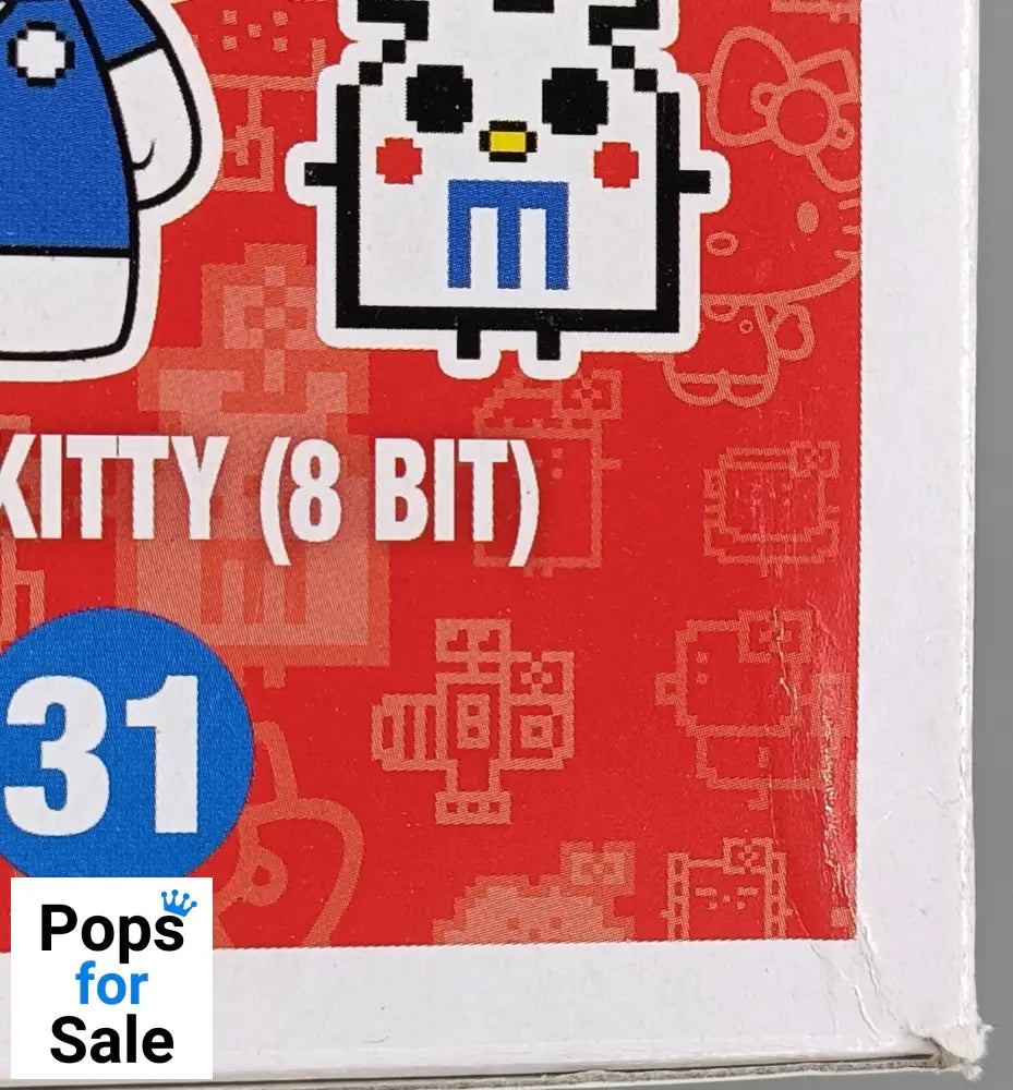 31 Hello Kitty (8 Bit, w/ Heart) Chase - Sanrio - Funko POP - Box Damaged