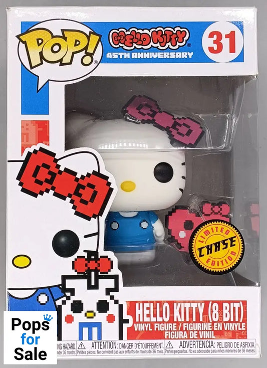 31 Hello Kitty (8 Bit, w/ Heart) Chase - Sanrio - Funko POP - Box Damaged