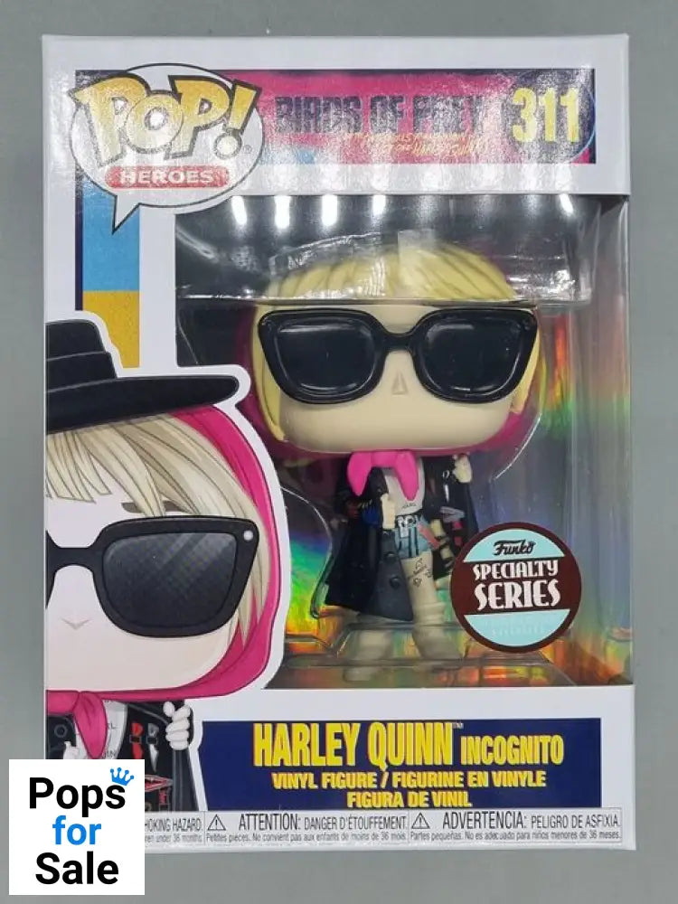 #311 Harley Quinn (Incognito) DC Birds Of Prey - Brand New Funko POP in Protector - PopsforSale.co.uk