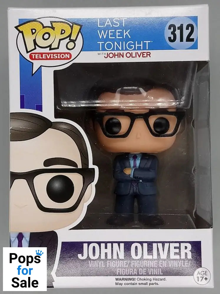 #312 John Oliver - Last Week Tonight - Box Damaged Funko POP - PopsforSale.co.uk