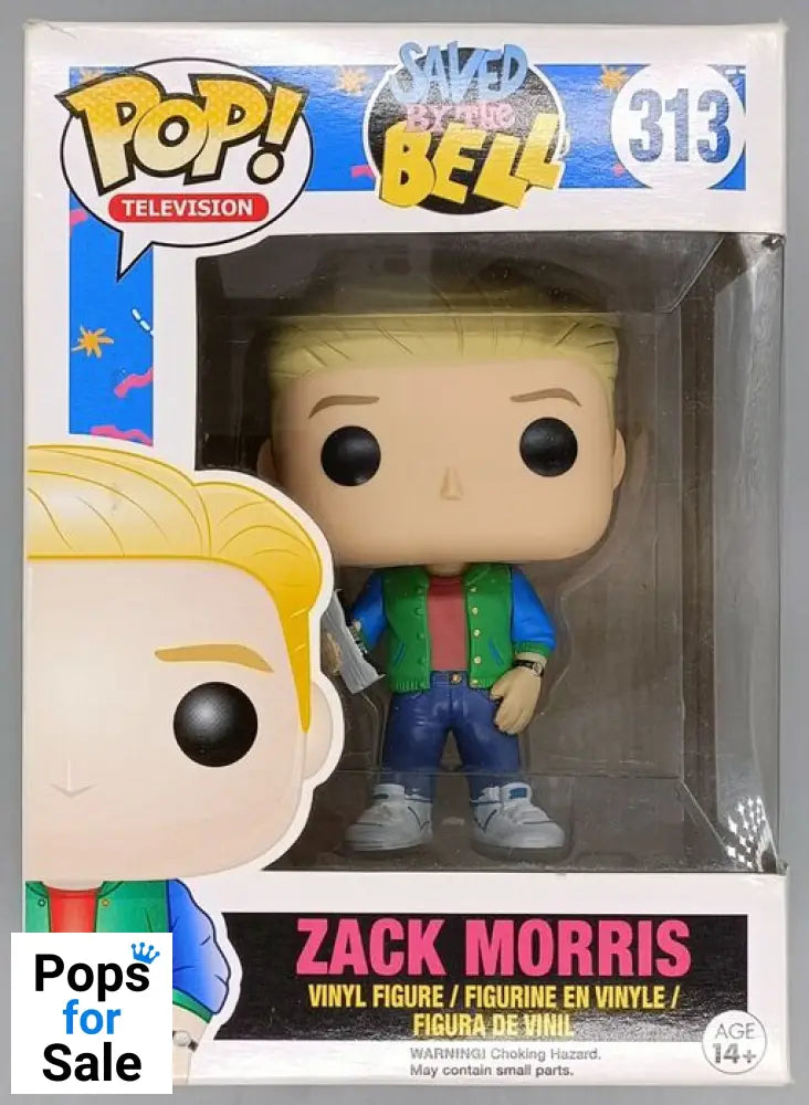 #313 Zack Morris - Saved by the Bell - Box Damaged Funko POP - PopsforSale.co.uk