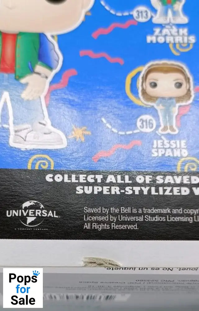 #313 Zack Morris - Saved by the Bell - Box Damaged Funko POP