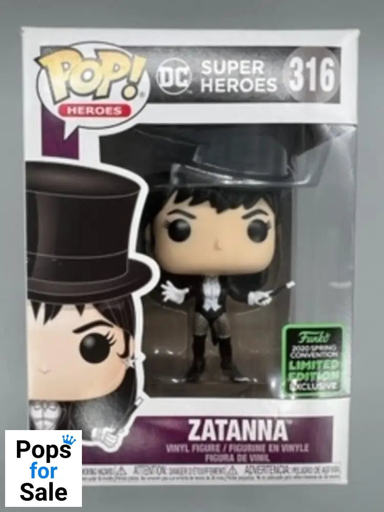 #316 Zatanna - DC Super Heroes - 2020 Con - Box Damaged Funko POP - PopsforSale.co.uk