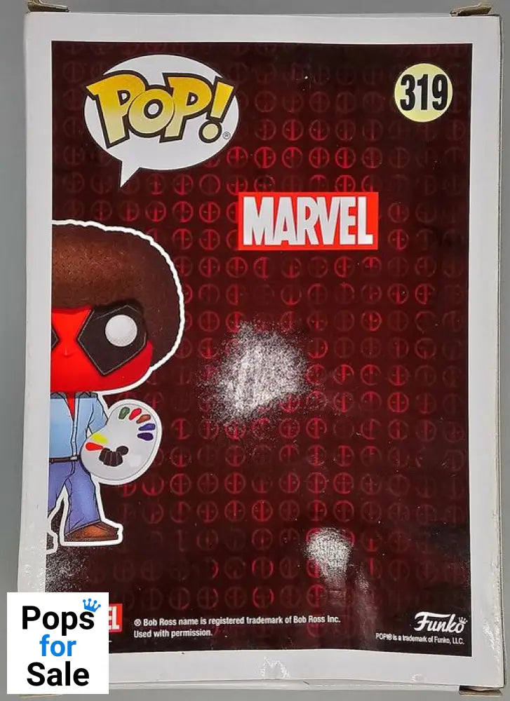 #319 Deadpool as Bob Ross - Marvel Deadpool - Box Damaged Funko POP - PopsforSale.co.uk