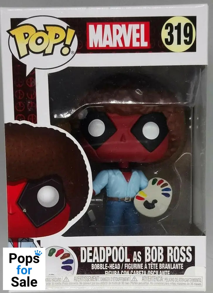 319 Deadpool as Bob Ross - Marvel Deadpool Funko POP