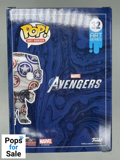 #32 Captain America (Avengers Game) - Art Series Funko POP - PopsforSale.co.uk