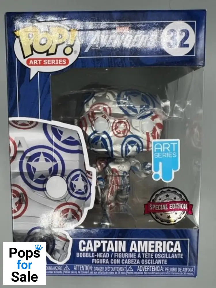 #32 Captain America (Avengers Game) - Art Series Funko POP - PopsforSale.co.uk