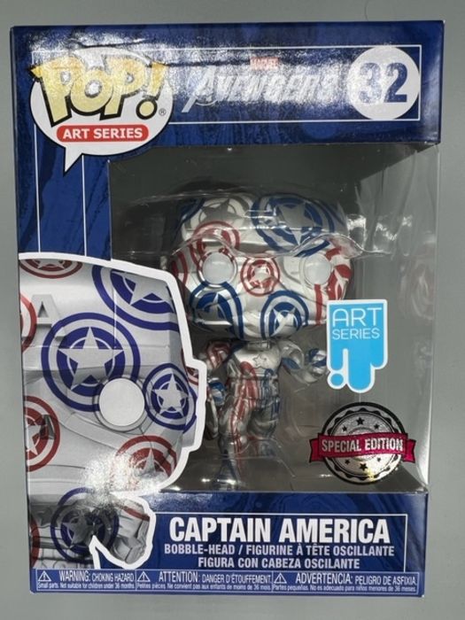 #32 Captain America (Avengers Game) - Art Series Funko POP - PopsforSale.co.uk