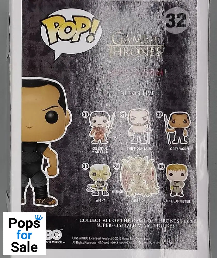 #32 Grey Worm - Game of Thrones - Box Damaged Funko POP