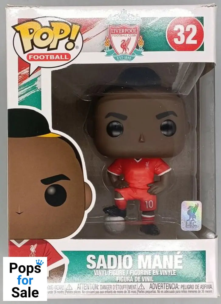 32 Sadio Mane - Liverpool FC - Football Box Damaged Funko POP