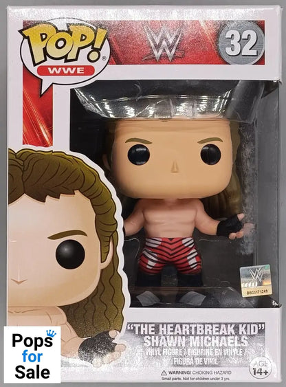 #32 The Heartbreak Kid Shawn Michaels - WWE - Box Damaged Funko POP - PopsforSale.co.uk