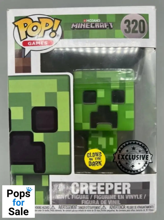 320 Creeper - Glow - Minecraft - Funko POP - Box Damaged
