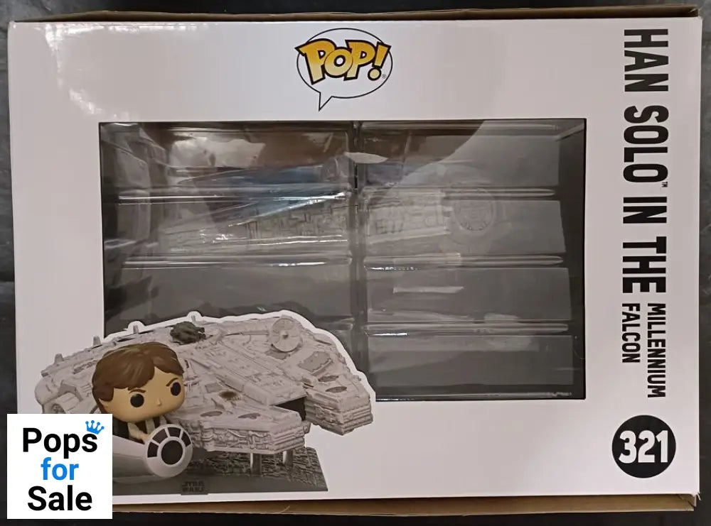 321 Han Solo in the Millennium Falcon Deluxe Star Wars - Box Damaged Funko POP