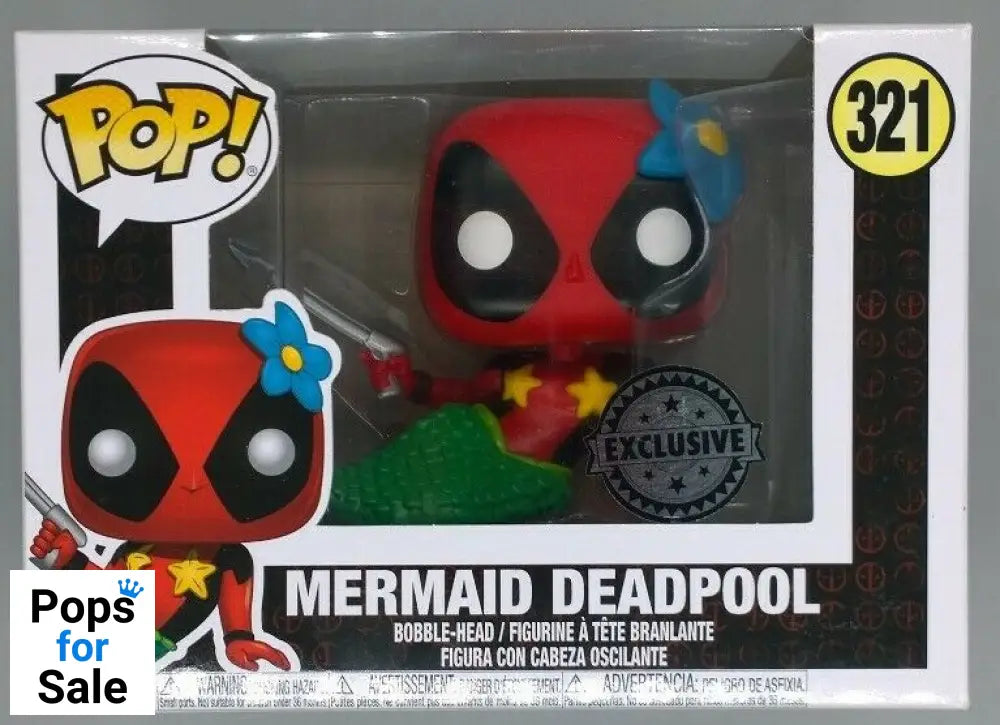 #321 Mermaid Deadpool - Marvel - Exclusive Funko POP - PopsforSale.co.uk