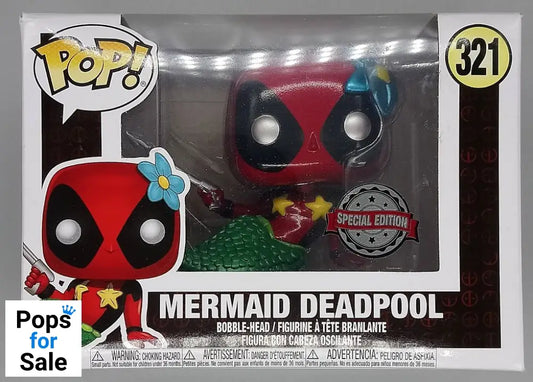 #321 Mermaid Deadpool - Metallic - Marvel Funko POP - PopsforSale.co.uk