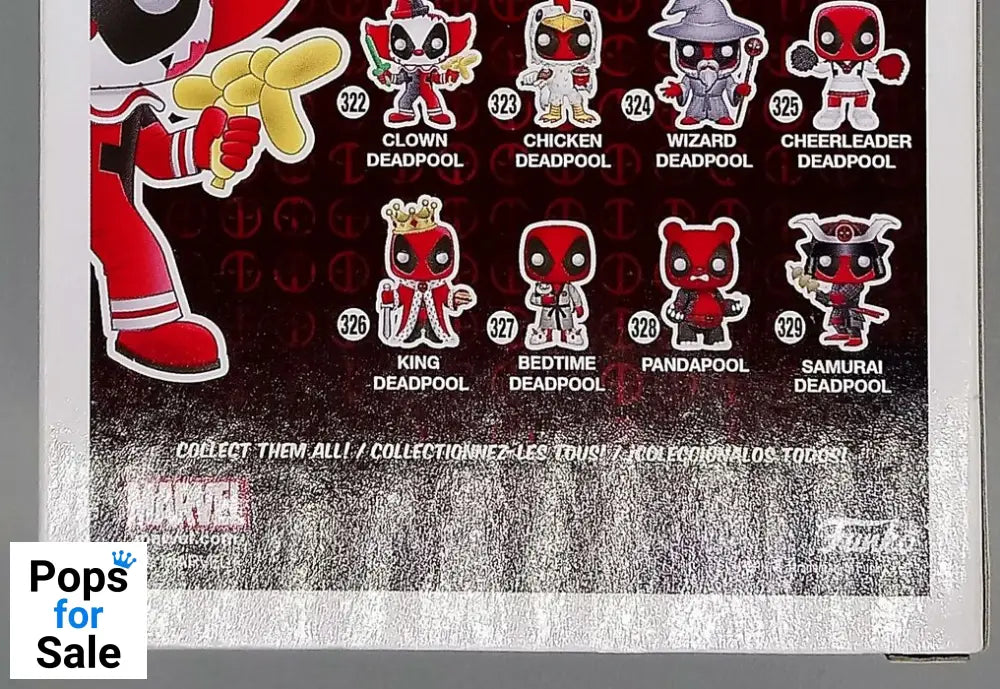 #322 Clown Deadpool - Marvel Deadpool - Box Damaged Funko POP - PopsforSale.co.uk