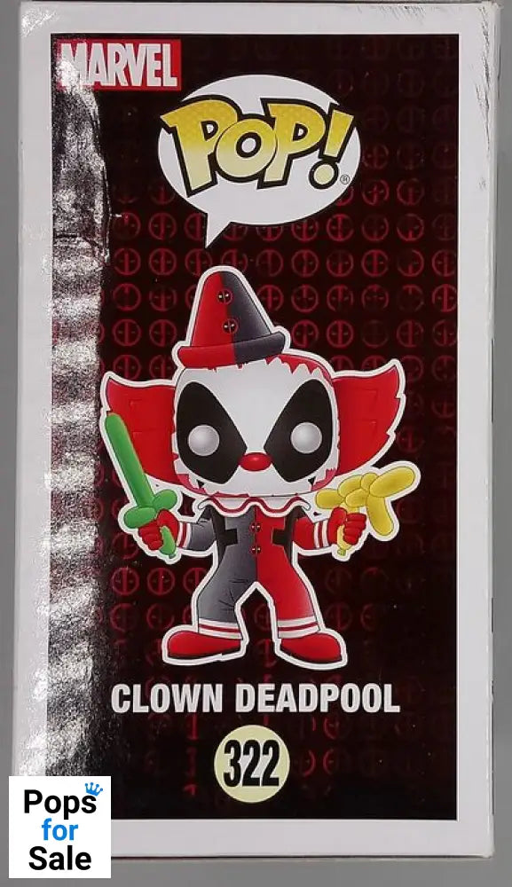 #322 Clown Deadpool - Marvel Deadpool - Box Damaged Funko POP