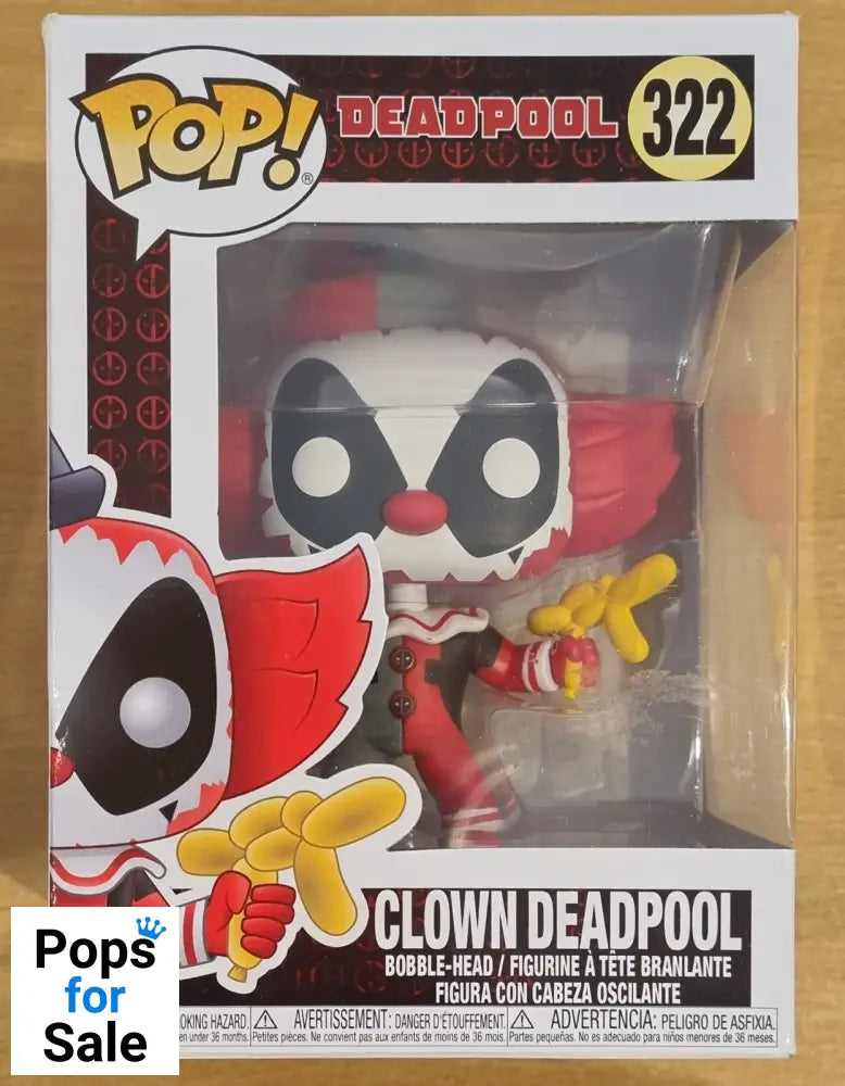 #322 Clown Deadpool - Marvel Deadpool Funko POP - PopsforSale.co.uk