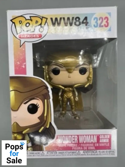 323 Wonder Woman (Golden Armor) - DC WW84 Funko POP - Box Damaged