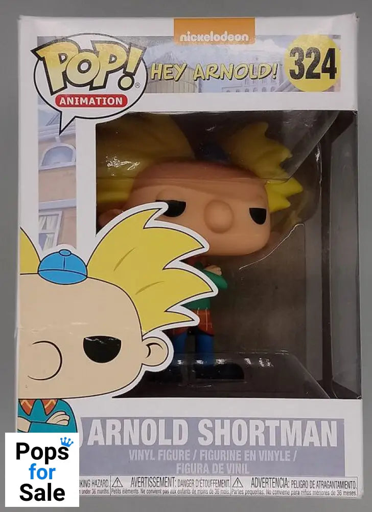 #324 Arnold Shortman - Nickelodeon Hey Arnold! - Damaged Box Funko POP - PopsforSale.co.uk