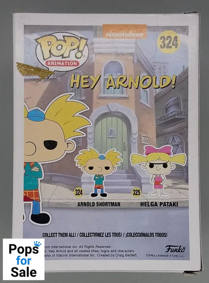 #324 Arnold Shortman - Nickelodeon Hey Arnold! - Damaged Box Funko POP - PopsforSale.co.uk