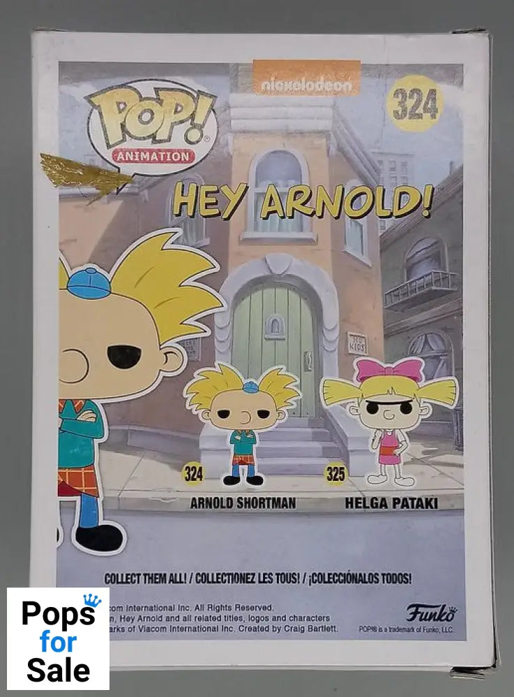 #324 Arnold Shortman - Nickelodeon Hey Arnold! - Damaged Box Funko POP