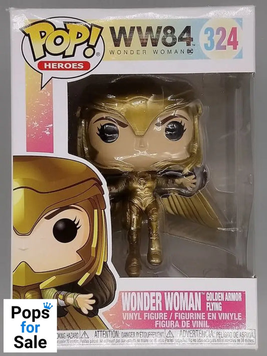 324 Wonder Woman (Golden Armor Flying) DC WW84 Box Damaged Funko POP