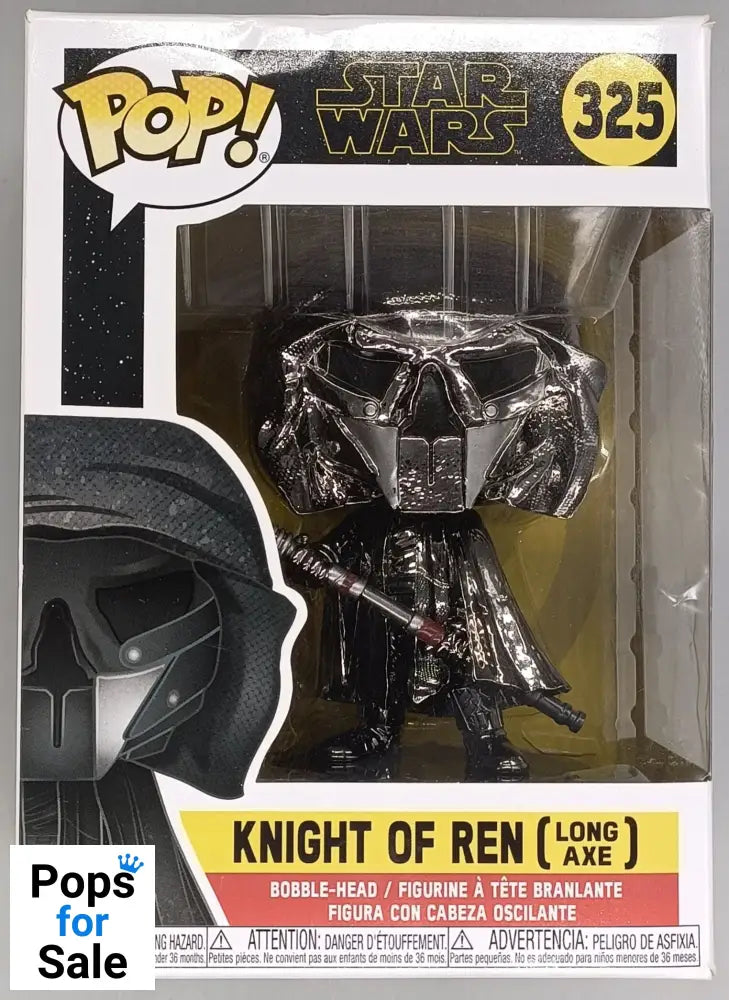 325 Knight of Ren (Long Axe- Hematite) Chrome Star Wars - Funko POP - Box Damaged