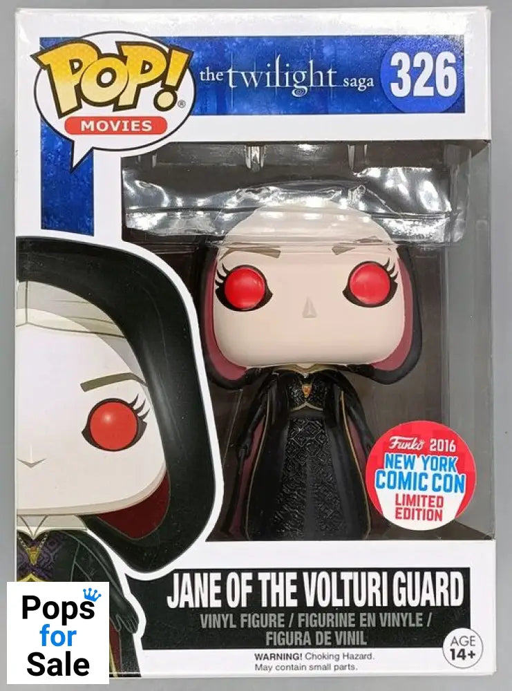 #326 Jane of the Volturi Guard (Hood) Twilight Saga - 2016 Con - Box Damaged Funko POP