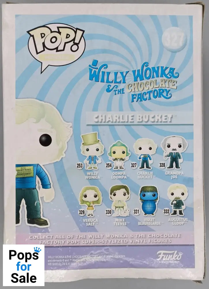 #327 Charlie Bucket - Willy Wonka And The Chocolate Factory Box Damaged Funko POP - PopsforSale.co.uk