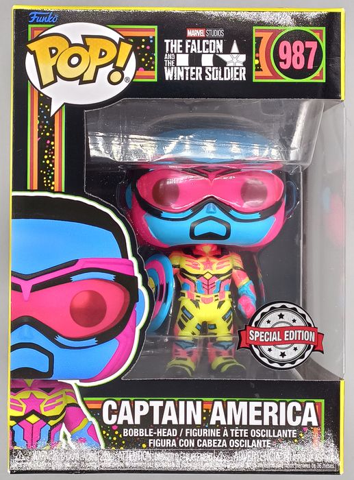 987 Captain America Blacklight Marvel Falcon & The Winter Soldier Funko POP