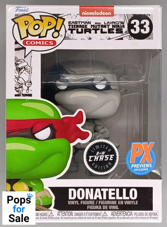 33 Donatello B&W Chase TMNT Teenage Mutant Ninja Turtles - Funko POP - Box Damaged