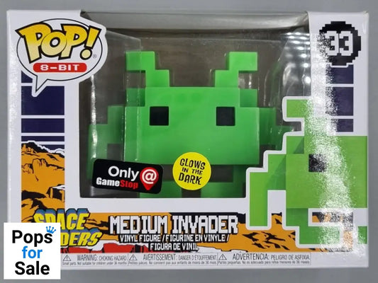 #33 Medium Invader - Glow - 8-Bit - Space Invaders Funko POP - PopsforSale.co.uk