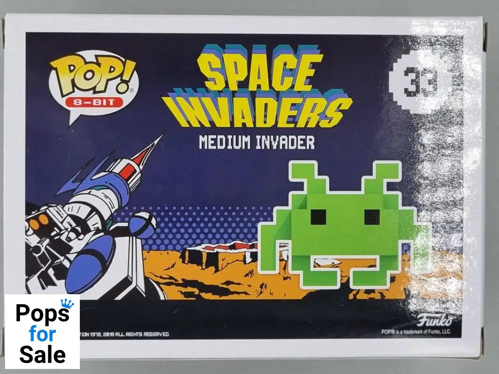 #33 Medium Invader (Teal) - 8-Bit - Space Invaders Funko POP - PopsforSale.co.uk