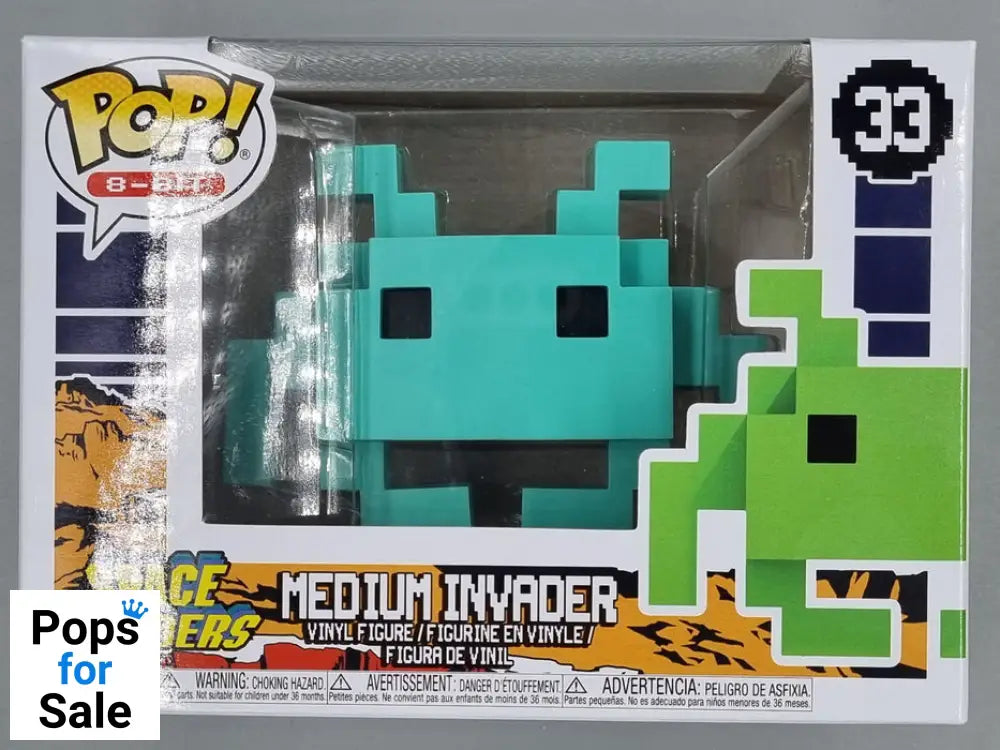33 Medium Invader (Teal) - 8-Bit - Space Invaders Funko POP
