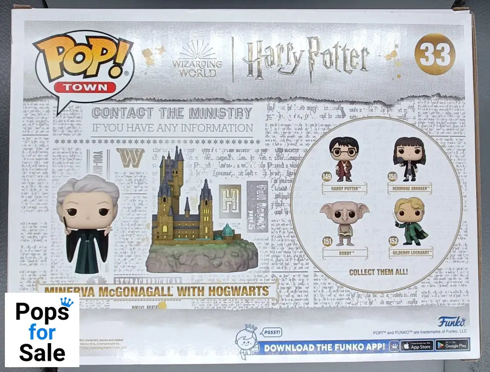 #33 Minerva McGonagall with Hogwarts - Town Harry Potter Funko POP - PopsforSale.co.uk