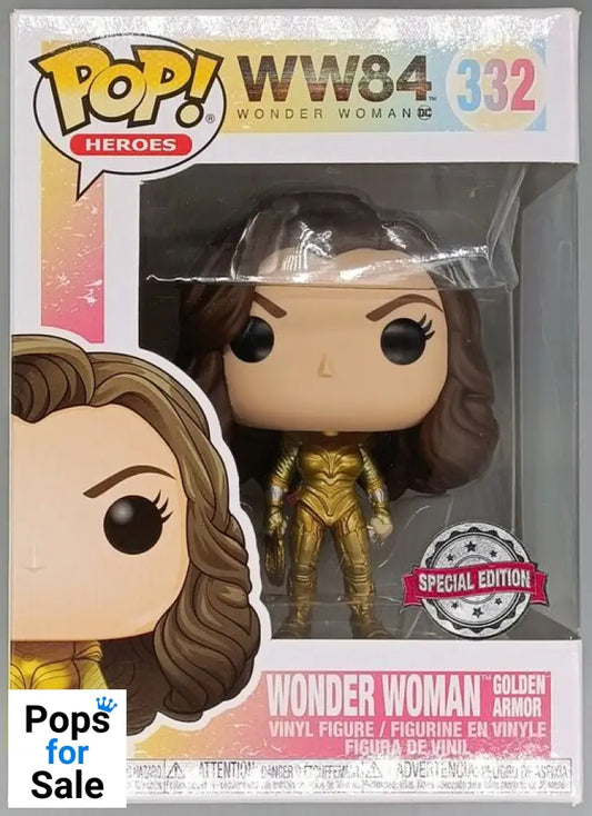 332 Wonder Woman (Golden Armor No Wings) - DC - WW84 - Box Damaged Funko POP