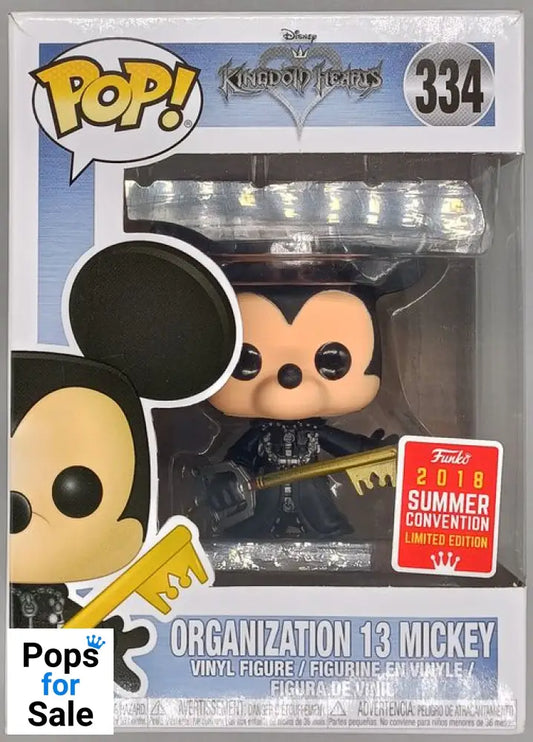 #334 Organization 13 Mickey (Unhooded) Disney Kingdom Box Damaged Funko POP