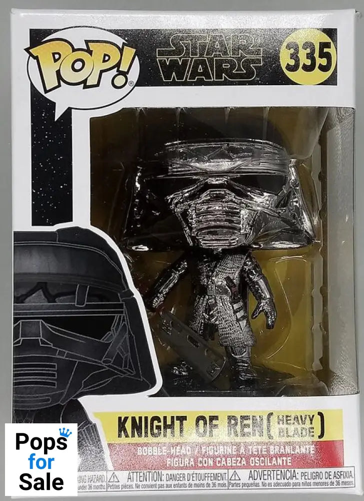 #335 Knight of Ren (Heavy Blade- Hematite) Chrome Star Wars Box Damaged Funko POP - PopsforSale.co.uk