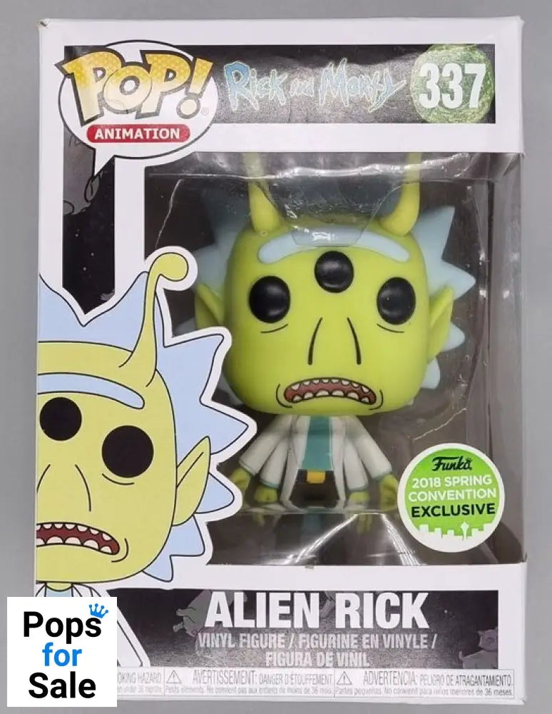 #337 Alien Rick - Rick and Morty - 2018 Con - Box Damaged Funko POP - PopsforSale.co.uk