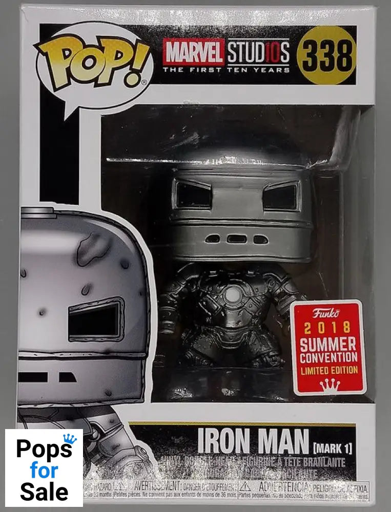 #338 Iron Man (Mark I) - Marvel Studios 10 Years - 2018 Con Funko POP - PopsforSale.co.uk