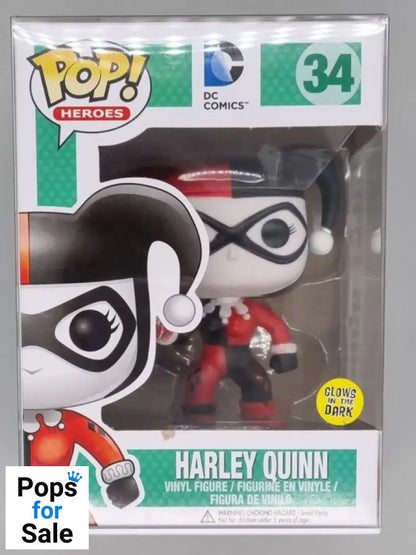 #34 Harley Quinn - Glow - DC Comics Funko POP - PopsforSale.co.uk