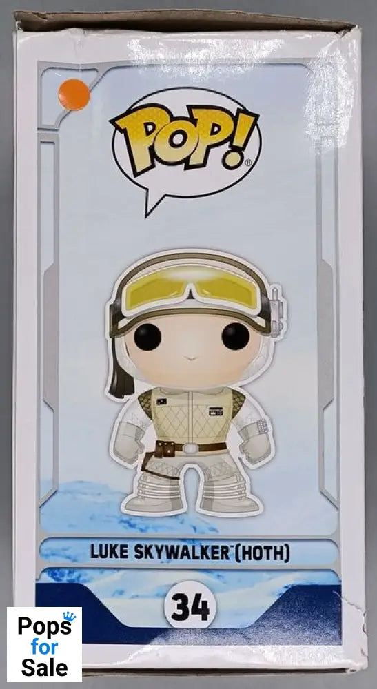 #34 Luke Skywalker (Hoth w/ Pin) Star Wars - Box Damaged Funko POP - PopsforSale.co.uk