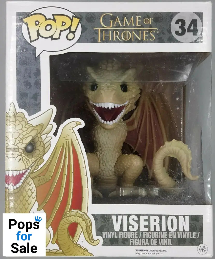 34 Viserion - 6 Inch - Game of Thrones - Funko POP - Box Damaged