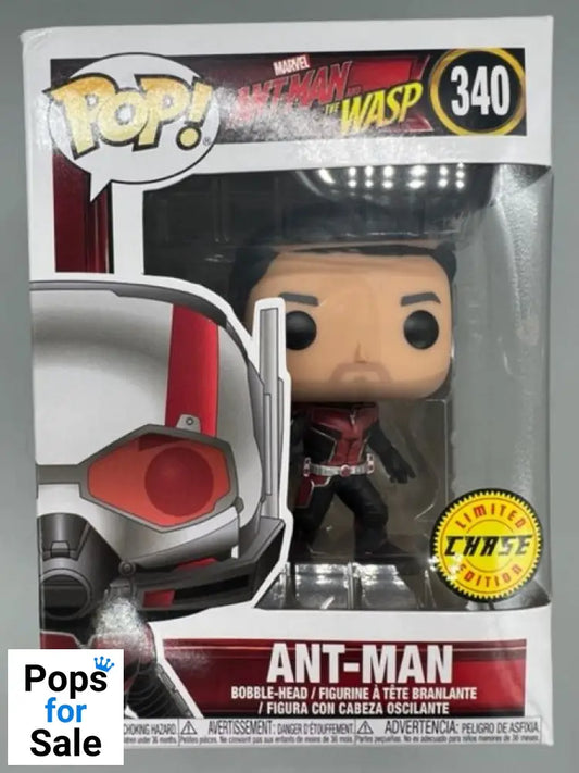 #340 AntMan (Unmasked) Chase Marvel AntMan & the Wasp Box Damaged Funko POP