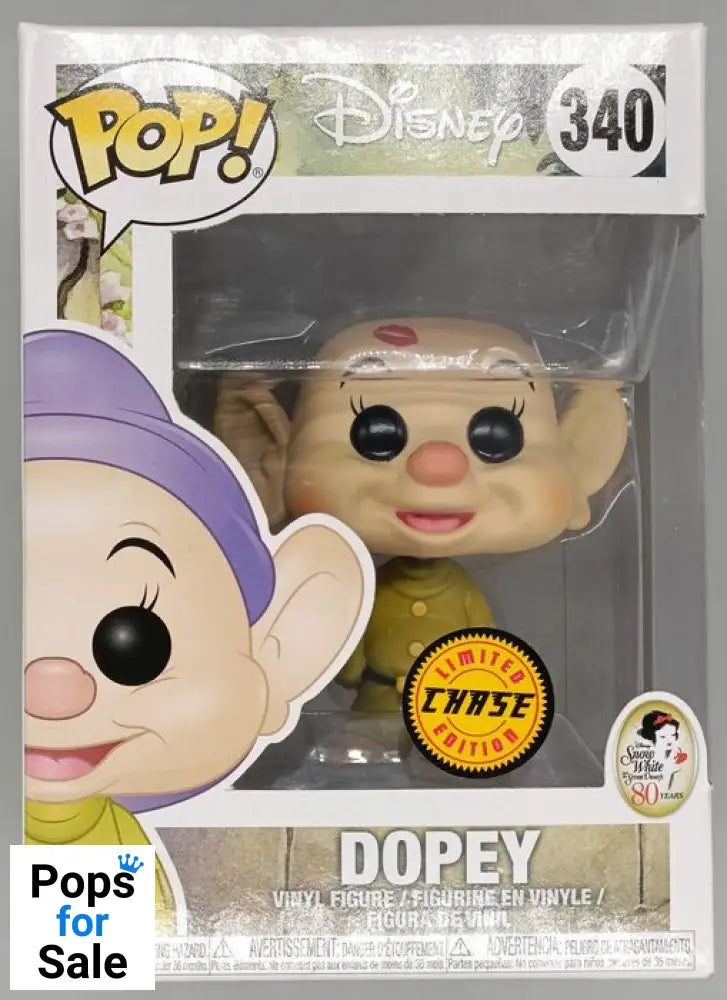 #340 Dopey (Kissed) - Chase - Disney Snow White Box Damaged Funko POP