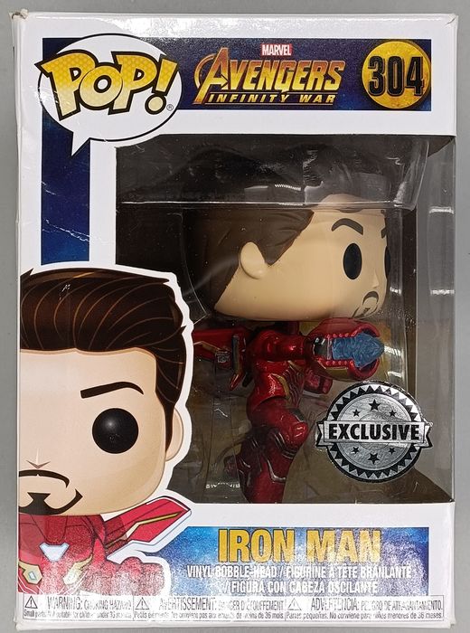 #304 Iron Man (Unmasked) - Marvel Avengers Infi - Box Damaged Funko POP