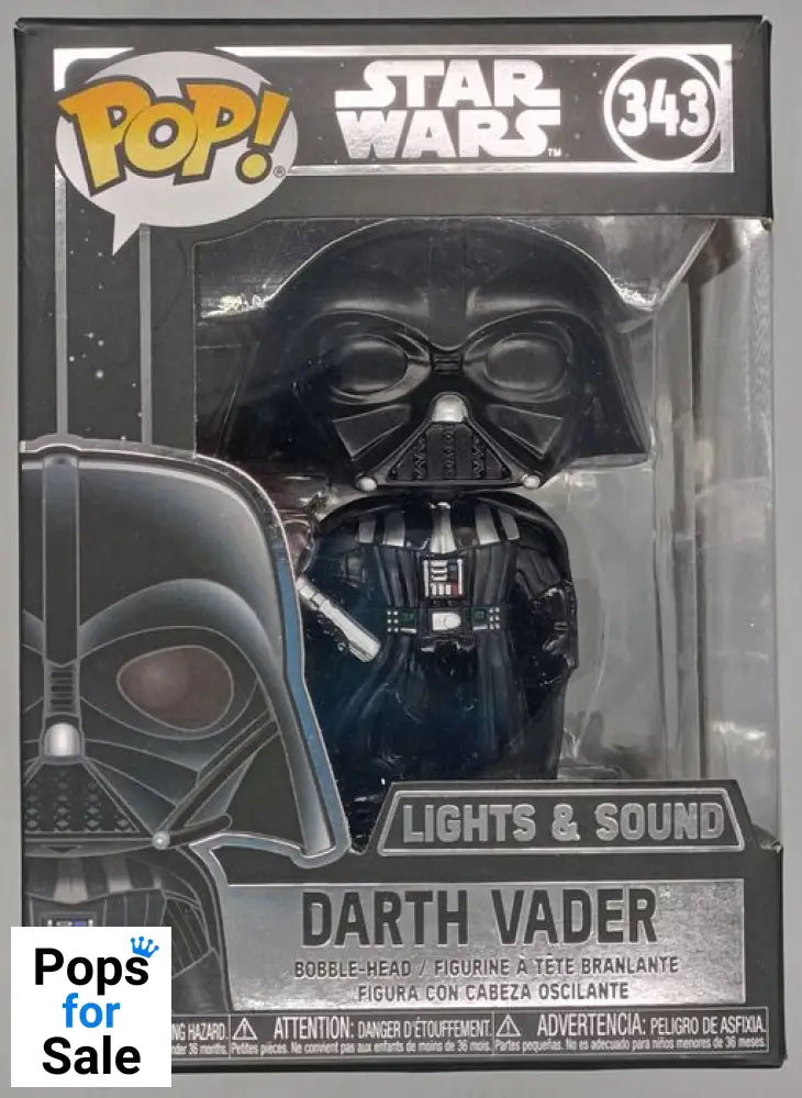 #343 Darth Vader (Lights & Sound) Star Wars - Box Damaged Funko POP