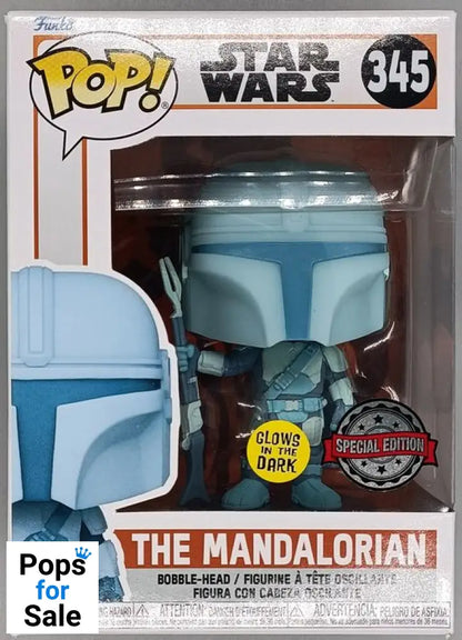 #345 The Mandalorian (Beskar Armor- Holographic) Glow Funko POP