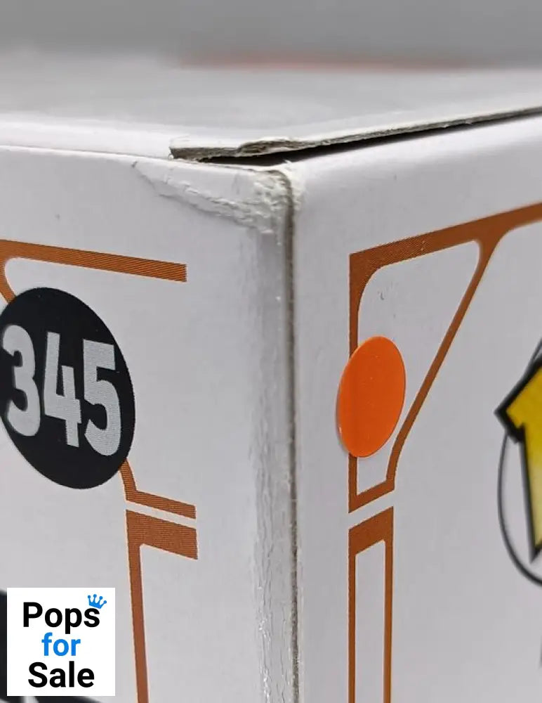 345 The Mandalorian (Beskar Armor Red) Chrome Star Wars Funko POP - Box Damaged